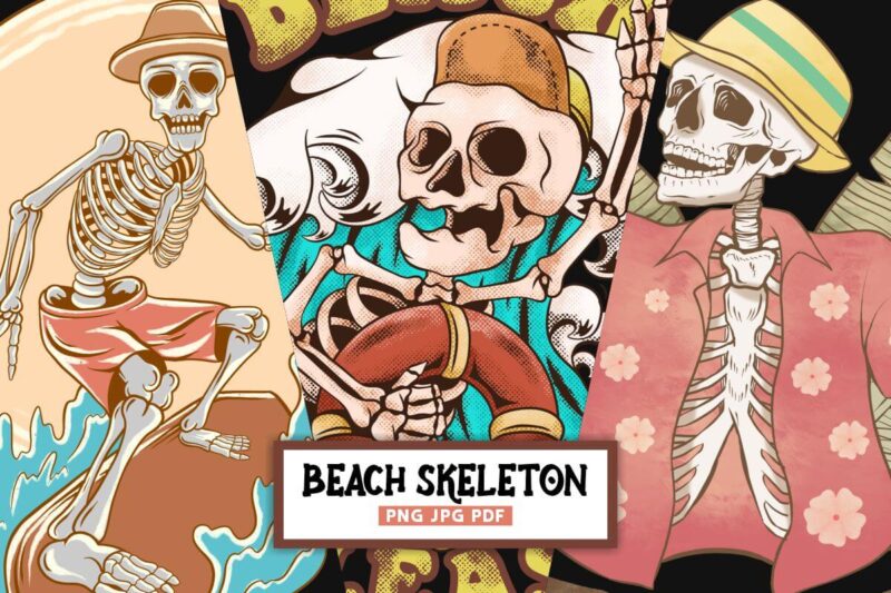 Summer Beach Skeleton