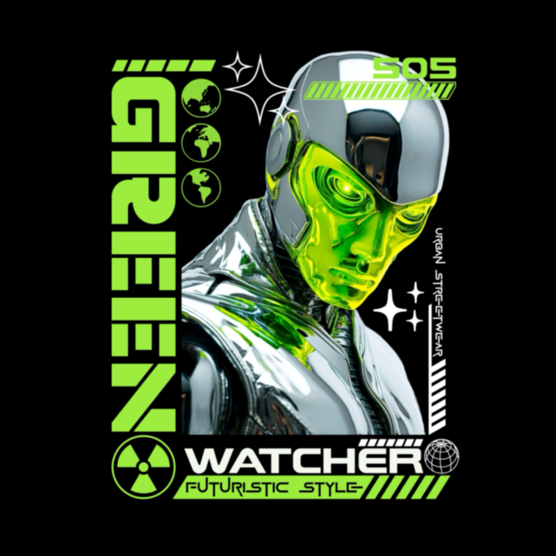 Green Watcher Futuristic Streetwear