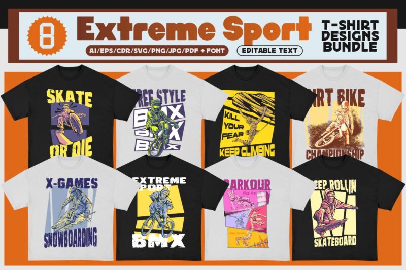 Extreme Sport Graphic T-shirt Designs