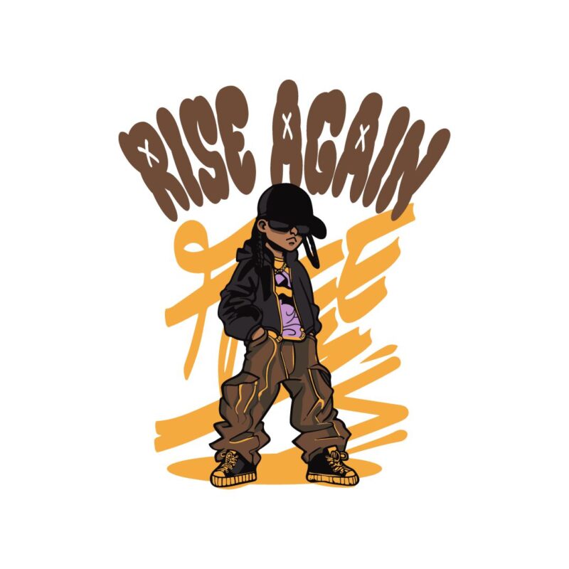 Rise Again Street Graffiti T-shirt Design