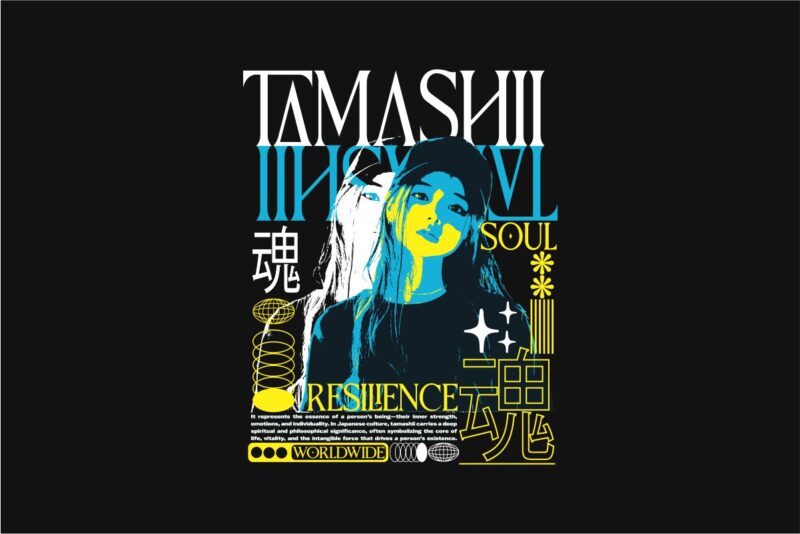 Tamashii Streetwear PNG T-shirt Design