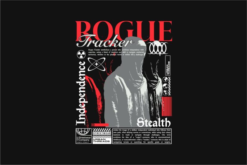 Rogue Tracker Streetwear PNG T-shirt Design