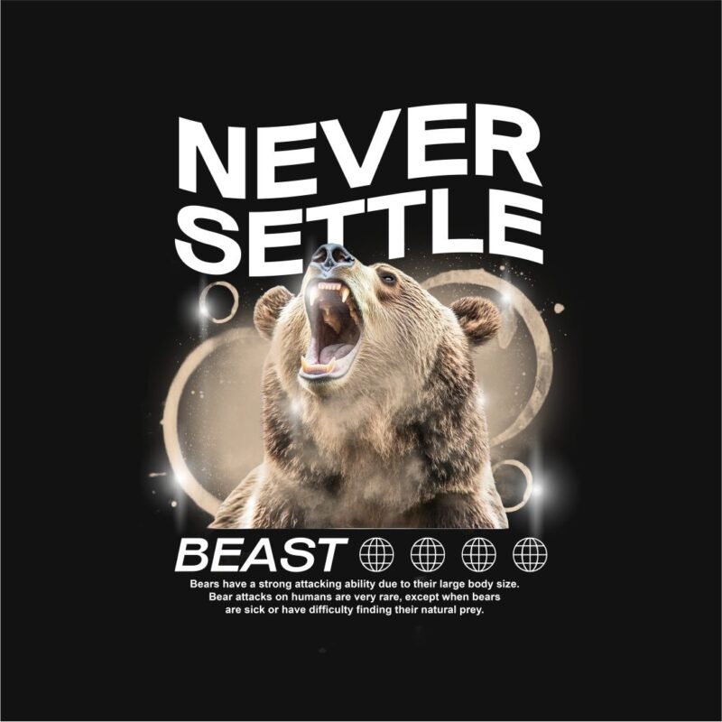 Never Settle Streetwear PNG T-shirt Design