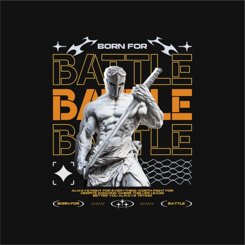 Born To Battle Streetwear PNG T-shirt Design