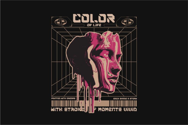 Color of Life Streetwear PNG T-shirt Design