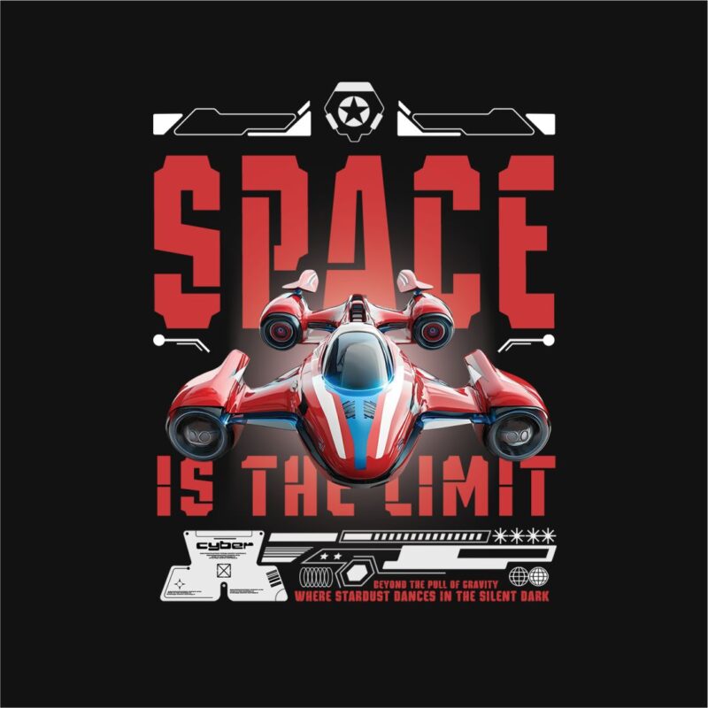 Space is the Limit Streetwear PNG T-shirt Design