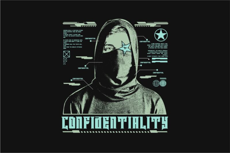 Confidentiality Streetwear PNG T-shirt Design