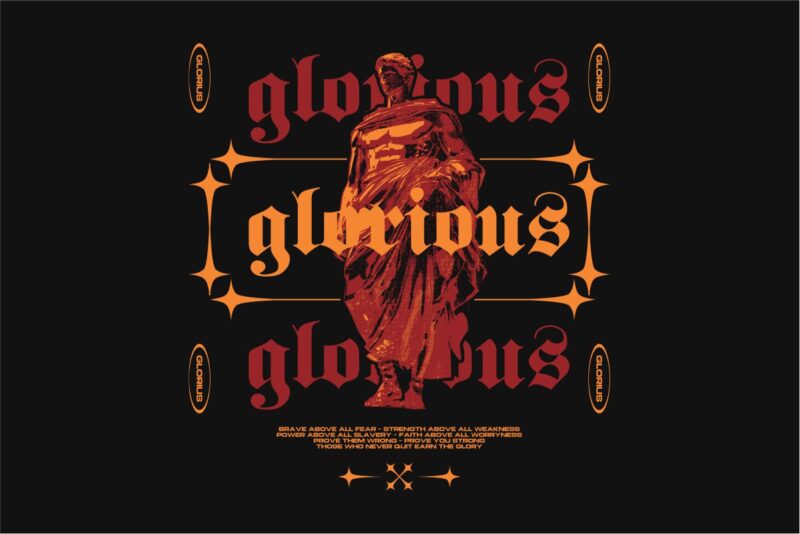 Glorious Streetwear PNG T-shirt Design