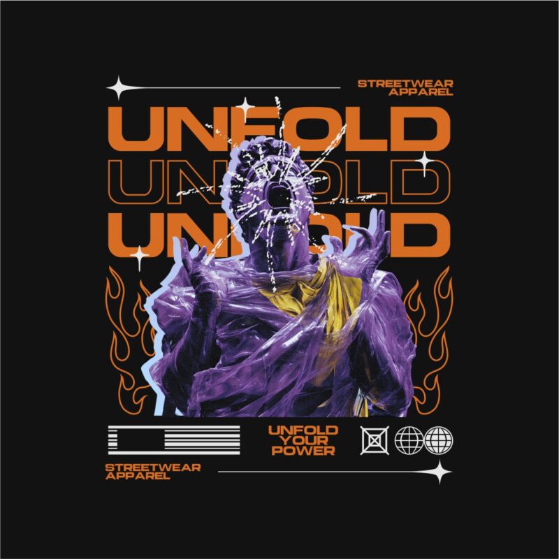 Unfold Your Power Streetwear PNG T-shirt Design