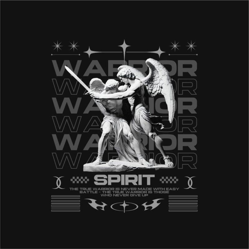 Warrior Spirit Streetwear PNG T-shirt Design