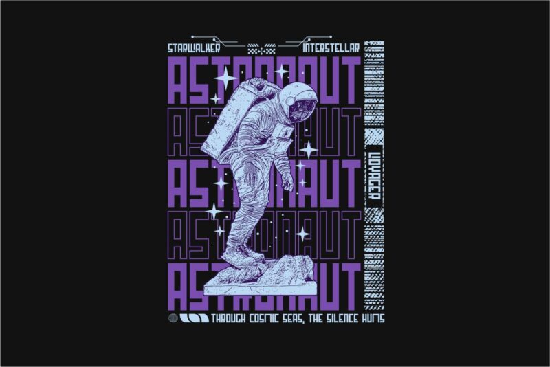 Astronaut Streetwear PNG T-shirt Design