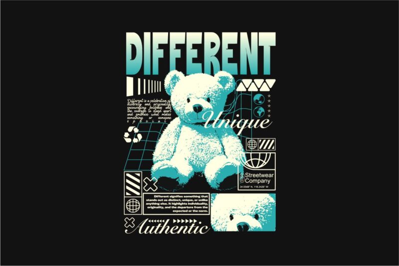 Different Streetwear PNG T-shirt Design