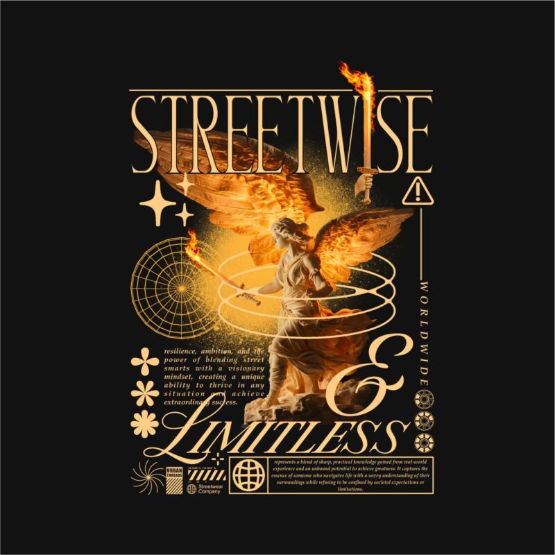 Streetwise & Limitless Streetwear PNG T-shirt Design