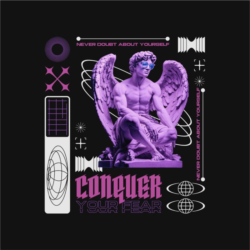 Conquer Your Fear Streetwear PNG T-shirt Design