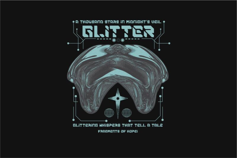 Glitter Streetwear PNG T-shirt Design