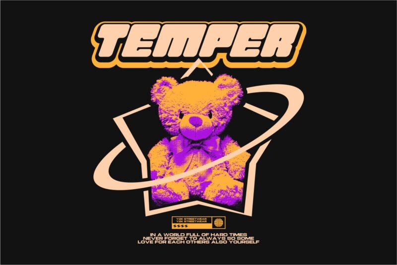 Temper Streetwear PNG T-shirt Design