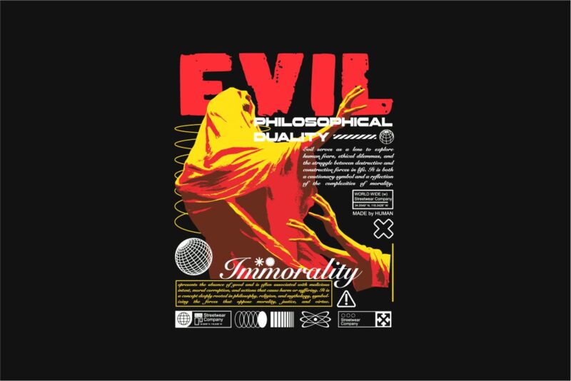 Evil Streetwear PNG T-shirt Design