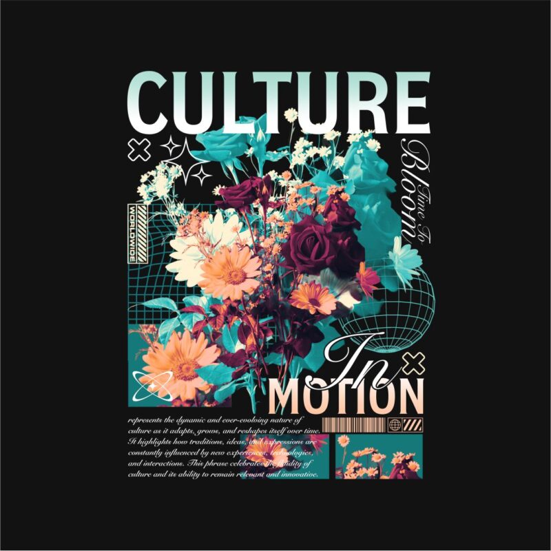 Culture in Motion Streetwear PNG T-shirt Design