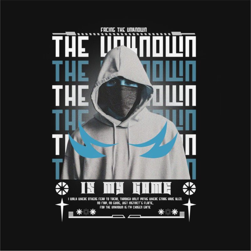 The Unknown is My Game Streetwear PNG T-shirt Design