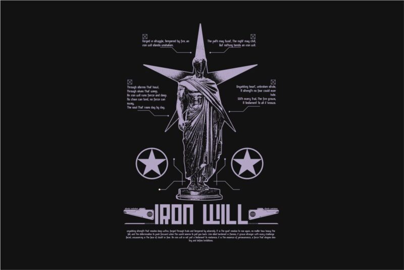 Iron Will Streetwear PNG T-shirt Design