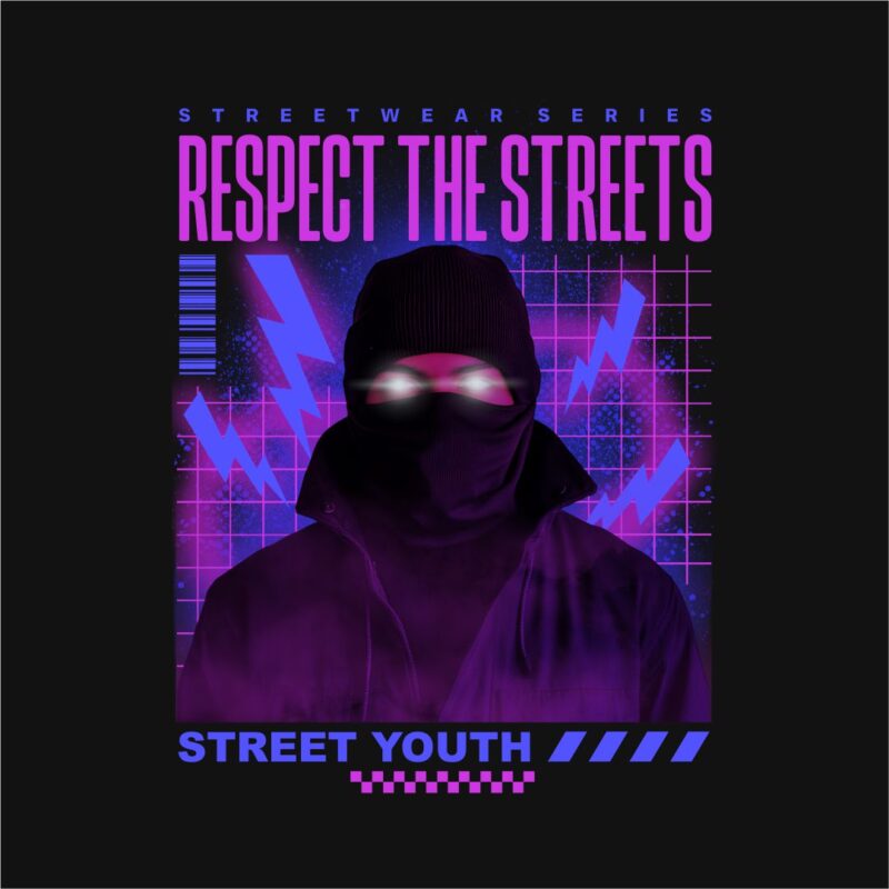 Respect the Streets Streetwear PNG T-shirt Design