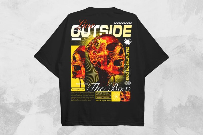 Live Outside the Box Streetwear PNG T-shirt Design - Image 2