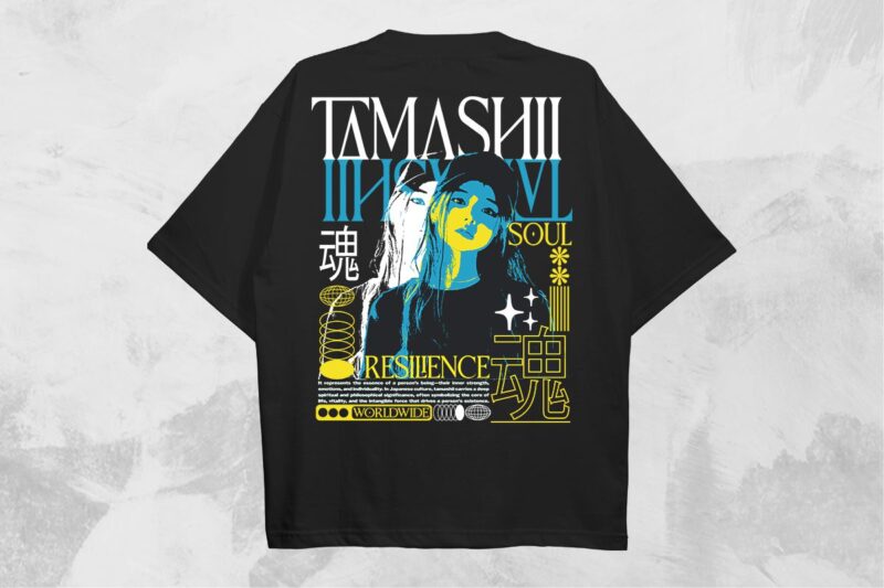 Tamashii Streetwear PNG T-shirt Design