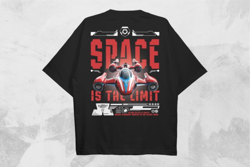 Space is the Limit Streetwear PNG T-shirt Design