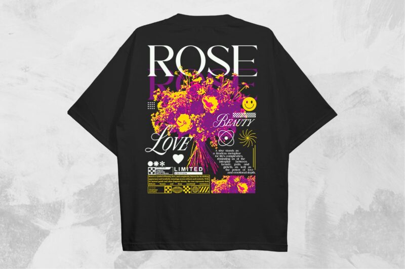 Rose Streetwear PNG T-shirt Design