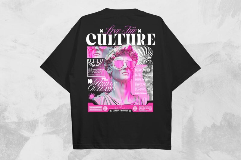 Live the Culture Streetwear PNG T-shirt Design