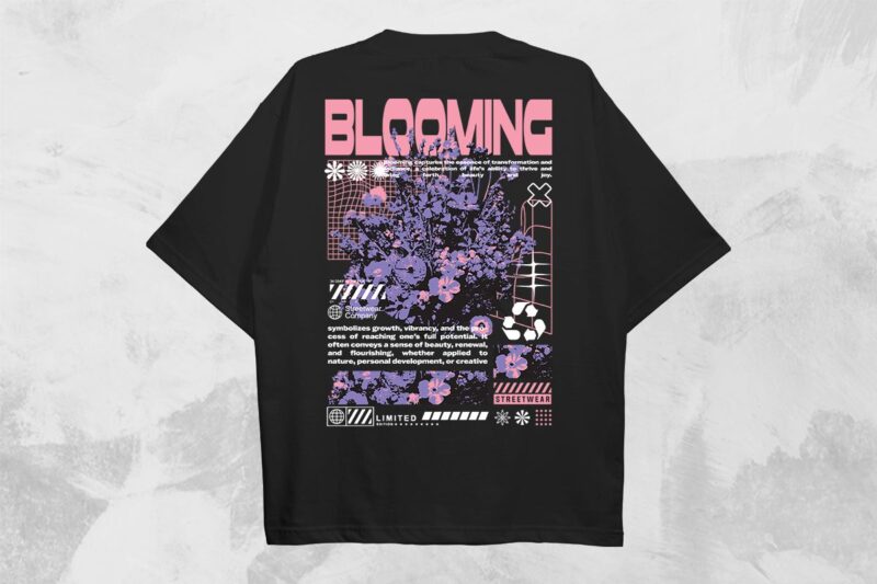 Blooming Streetwear PNG T-shirt Design