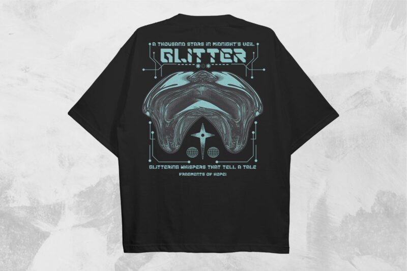 Glitter Streetwear PNG T-shirt Design