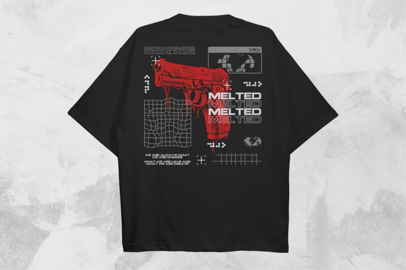 Melted Streetwear PNG T-shirt Design