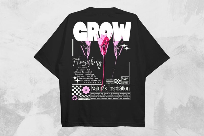 Grow Streetwear PNG T-shirt Design