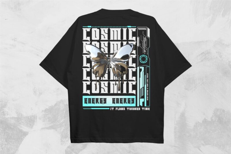 Cosmic Energy Streetwear PNG T-shirt Design