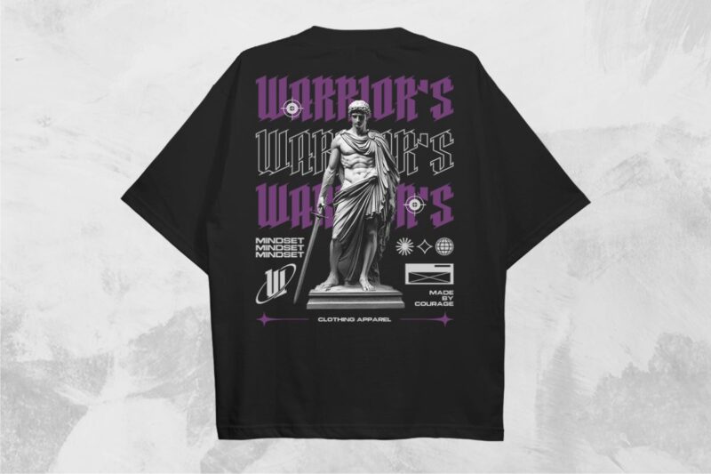 Warrior's Mindset Streetwear PNG T-shirt Design