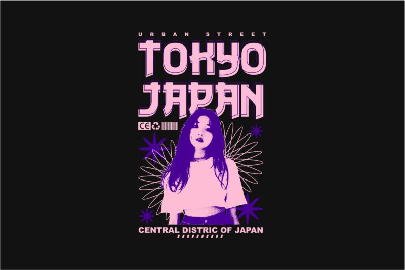 Tokyo-Japan Streetwear PNG T-shirt Design