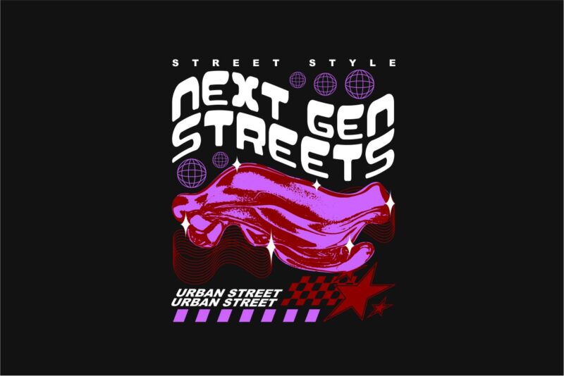 Next Gen Streets Streetwear PNG T-shirt Design