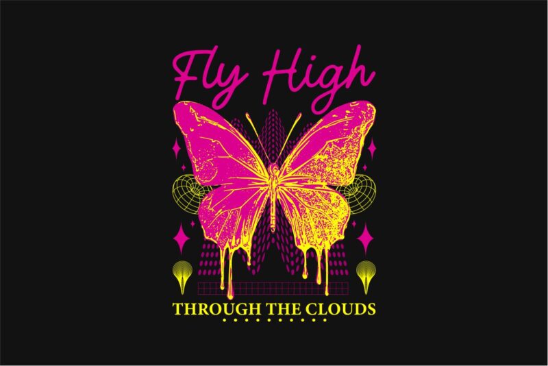 Fly High Streetwear PNG T-shirt Design