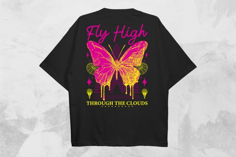 Fly High Streetwear PNG T-shirt Design