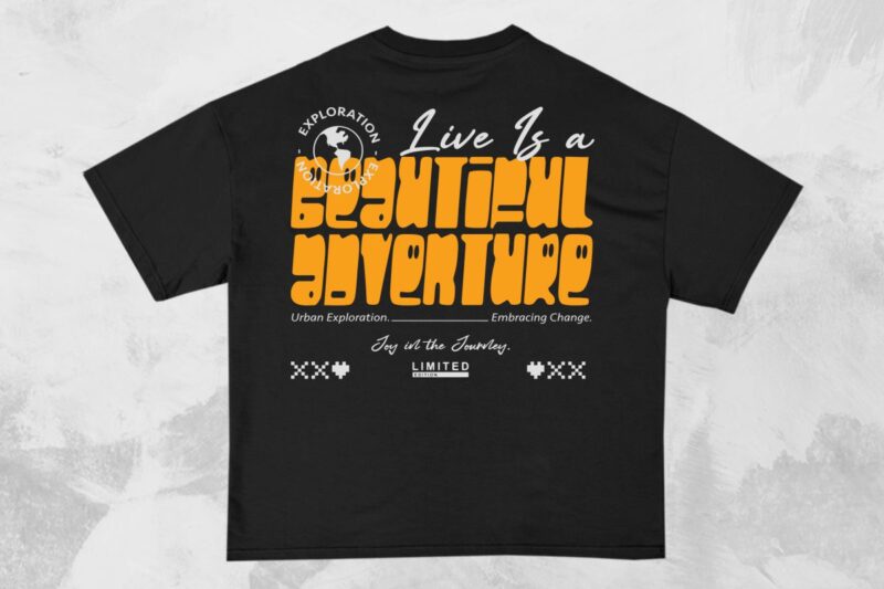 Beautiful Adventure Streetwear Typography PNG T-shirt Design